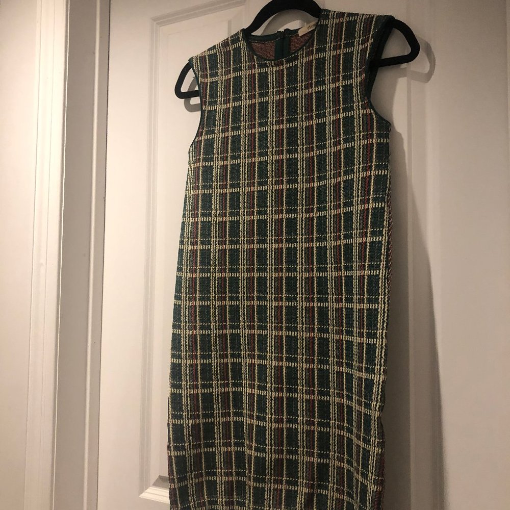 Celine Tweed Plaid Dress